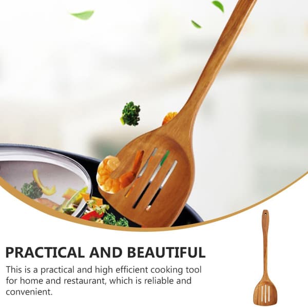 Trästekspade, non-stick-design och lätt att rengöra