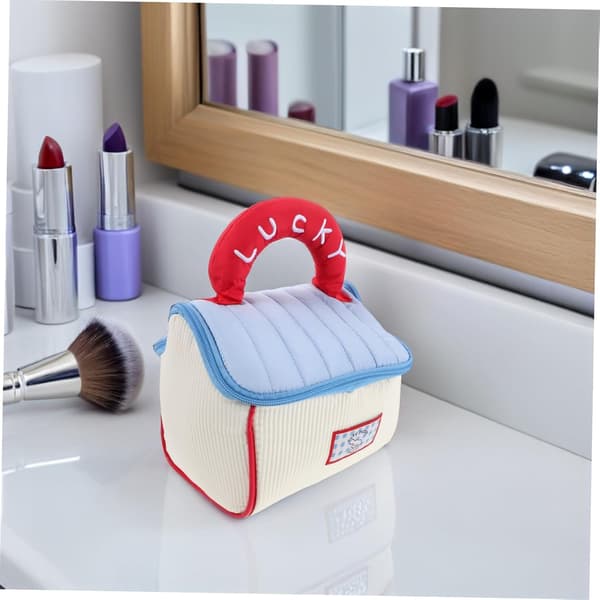 Cute Makeup Bag with Handle, Large Capacity, Travel Cosmetic Organizer