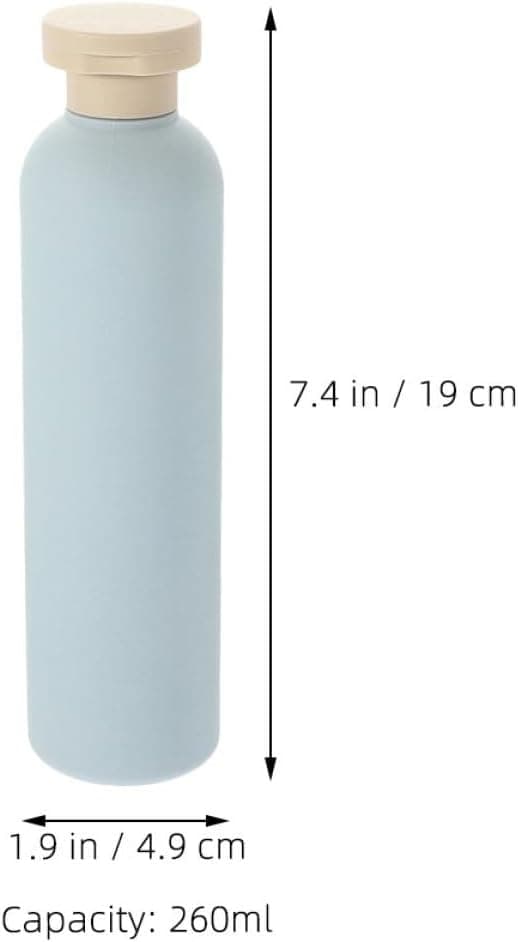 2-pack 260 ml reseflaskor med snäpplock, påfyllningsbara plastflaskor för schampo och balsam för kroppstvättlotion