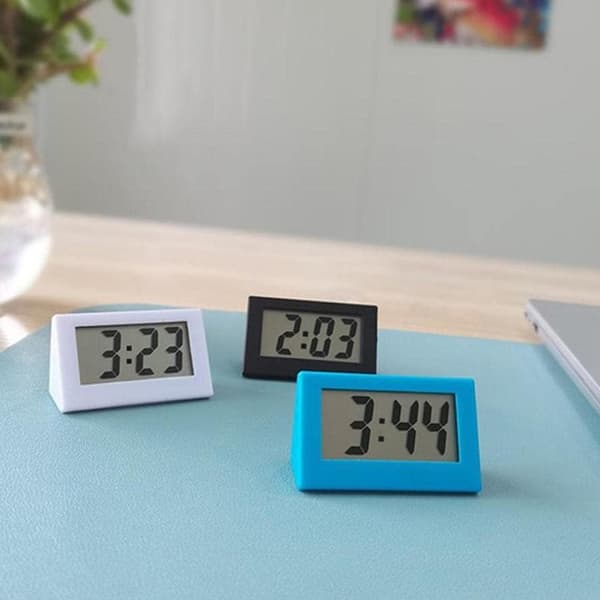 Minibilklocka Auto Dashboard Skrivbord Digital Klocka Mätare Liten LED Elektronisk Klocka Datum Tid Kalender Display