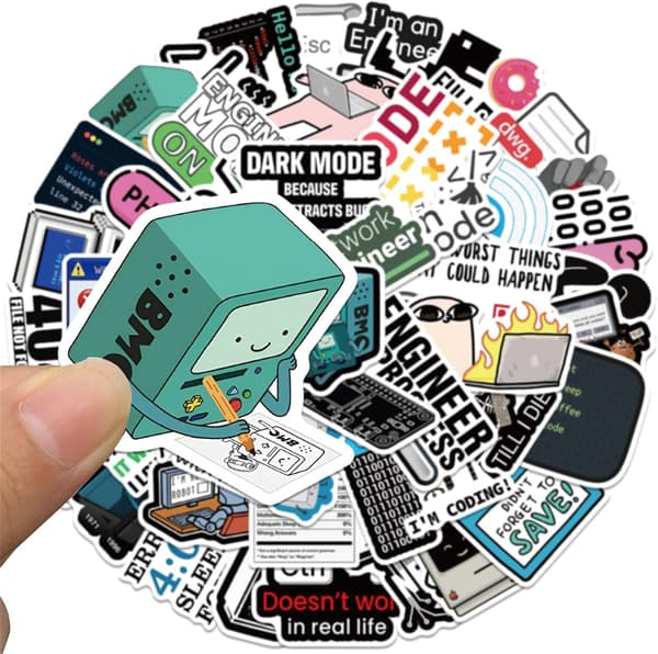 50 stk Programmeringsklistremerker, Gaver til Utviklere, Programmerere, Hackere, Ingeniører, Programklistremerker for Laptop, Datamaskin, Vann