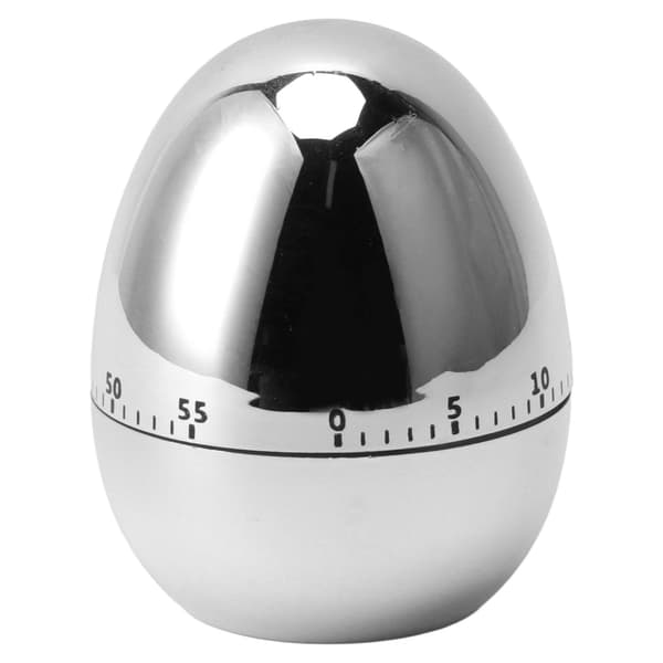 60 minutter mekanisk eggtimer kjøkken matlagningsalarm klokke sølv manuell