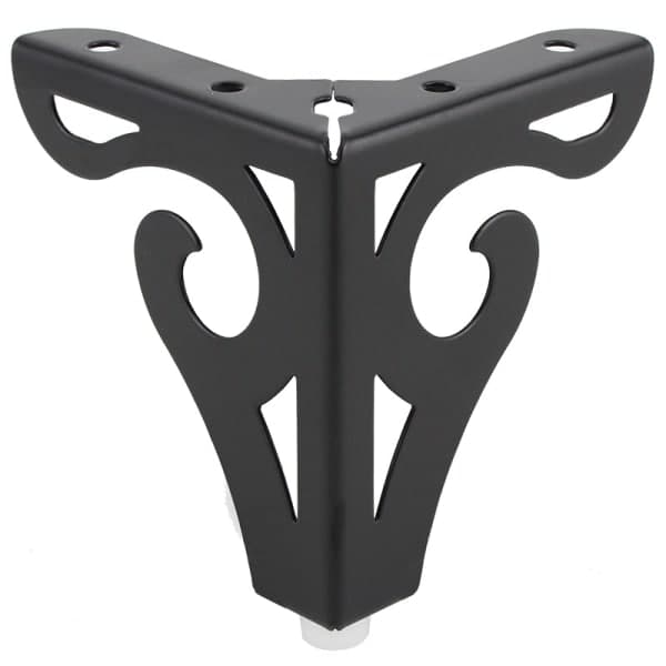 Metal sofaben - Skabsben i jern - 10 cm høje, sorte, 4 stk