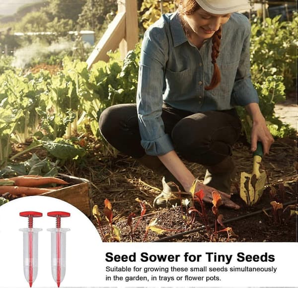 Super Seeder, 2 stk frødispenser, mini havehåndværktøj, Seedmaster mini såmaskine til havefrøsåning