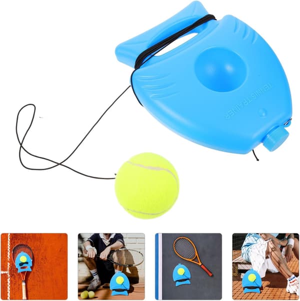 Tennis träningsbas med reboundboll och elastisk snöre för självträning