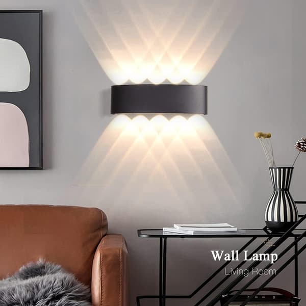 LED-væglamper indendørs op og ned 10W 3000K væglampe, moderne Bl