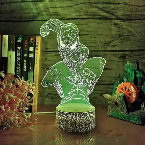 Spiderman 3D Night Light Marvel Action Figure Spider Man Night Light (FMY)