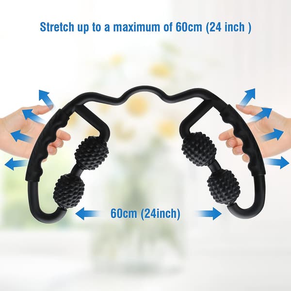 Roller Massager Double Angle 3D Foam Axle 360 Muscle Roller for Legs, Waist, Forearm, Neck, Fit Roller