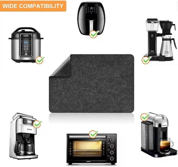 Heat Resistant Countertop Mat 2-Pack - Non-Slip Appliance Protector (FMY)