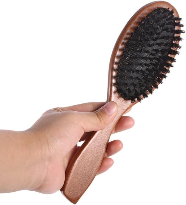 Naturlig vildsvinshårborste, antistatisk massage
