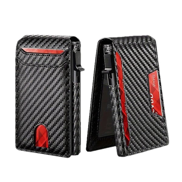 Modern Slim Wallet för Resor & Daglig Användning Minimalistisk Plånbok för Framfickan RFID-skyddad Plånbok