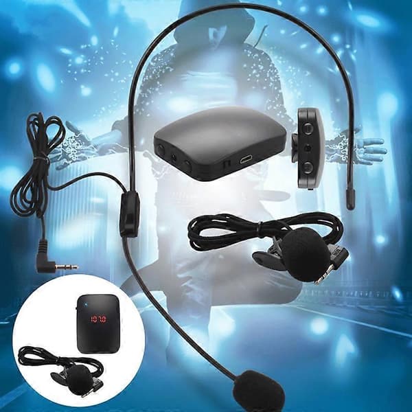 Wireless Microphone FM Radio Transmitter Headset Collar Tour Guide Clip-On MIC JIKAIX