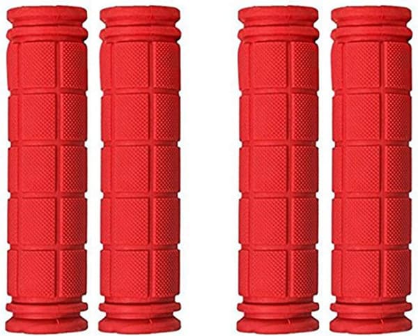 Colorful Mushroom Shaped Rubber Grips for BMX/MTB Bikes (2 Pairs)