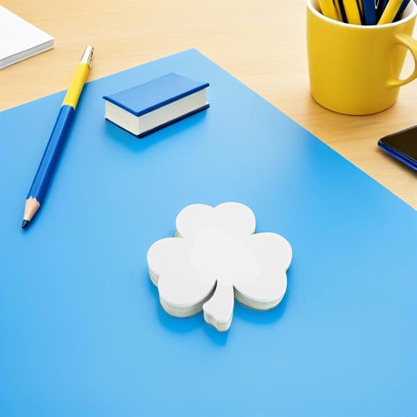 St Patrick's Day Classroom Decorations 50 Pcs Clover Shaped Writeable Cards