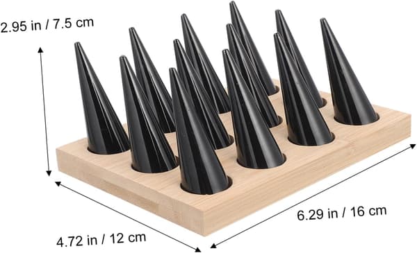 1 sett ringdisplaystativ smykker displaystativ ringer organizer rack 12