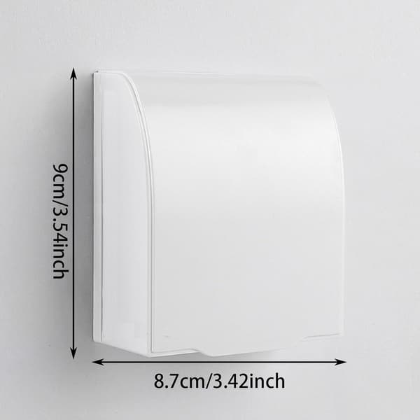 Wall Socket Cover, Electrical Socket Cover, Waterproof Power Outlet, Suitable for Bathroom Sockets, Prevents Water Splashes and Dust (White Screw)