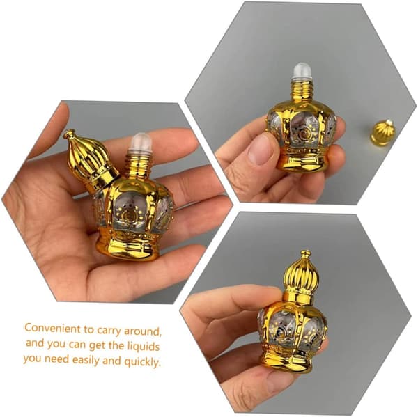 6 Refillable Glass Roller Bottles for Essential Oils, Perfume, Travel
