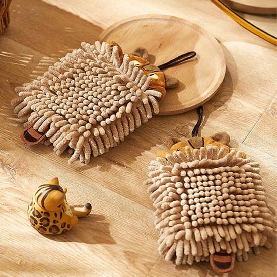 Kitchen Towels - Wall-Mounted Cleaning Cloths - Absorbent Towels - Cute Animal Prints - Microfiber - Super Absorbent - 2-pack