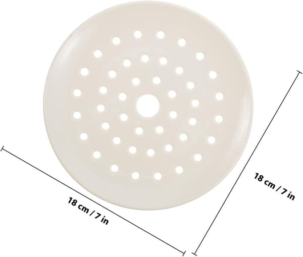 Ceramic Drainage Plate Kitchen Storage Plate Round Simple Style Easy to Use Drains Excess Water
