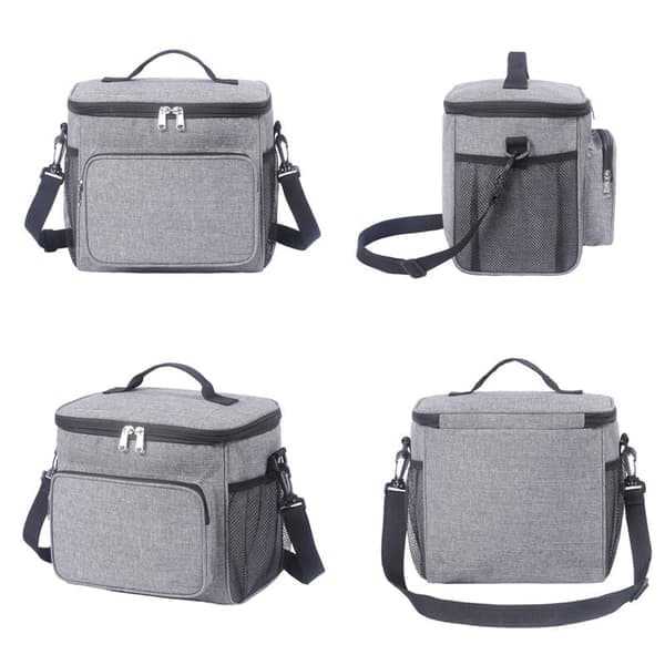 Cooler bag, soft cooler bag (gray, 10L) foldable picnic bag, large-FQ-