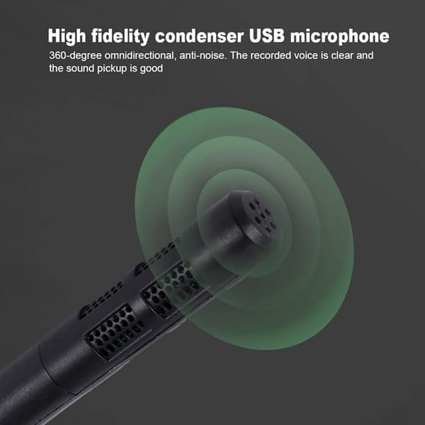 (13*10*15cm) USB-mikrofon, omnidirektionel kondensator PC-mikrofon
