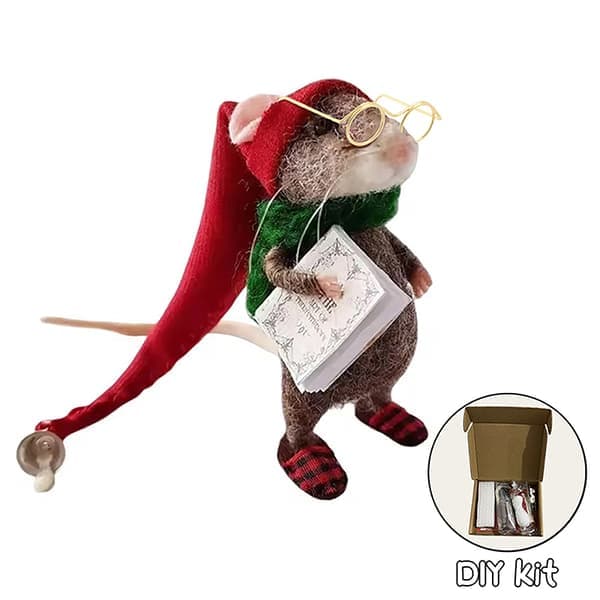 Felted Mouse Kit Handmade Felted Mice Christmas Felted Mice C C C