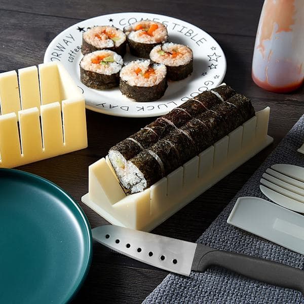 Farveæske 10-delt sæt - Japansk sushiværktøj risboldform 10-delt sæt
