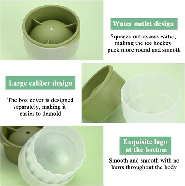 Ice Ball Machine 4-pack, Ice Cube Tray for Making Large Ice Balls, Easy to Fill with Water, Milk, Fruit, Chocolate, Easy Release