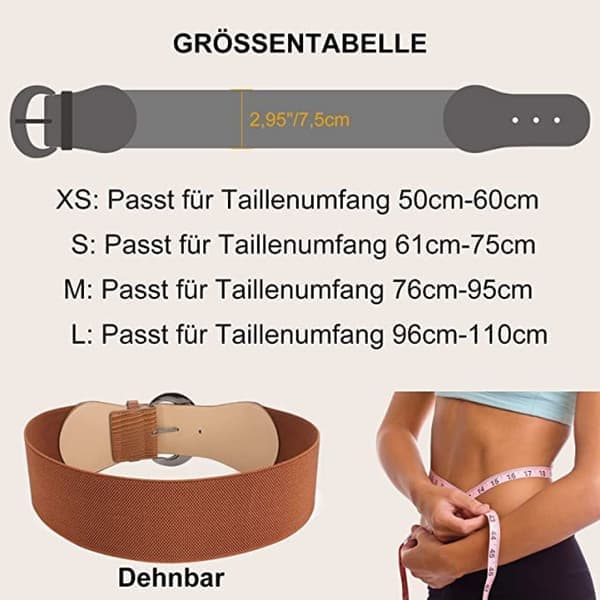 Pakke med brede elastiske bælter til kvinder, vintage taljebælte, hoftebælte til damekjoler