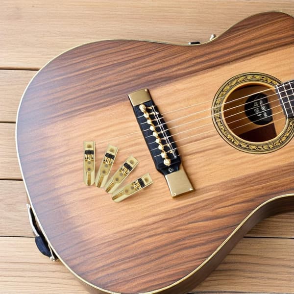 4st Headless Bass Bridge Metal Saddle Split String Bridge Design for Stability and Improved Playability