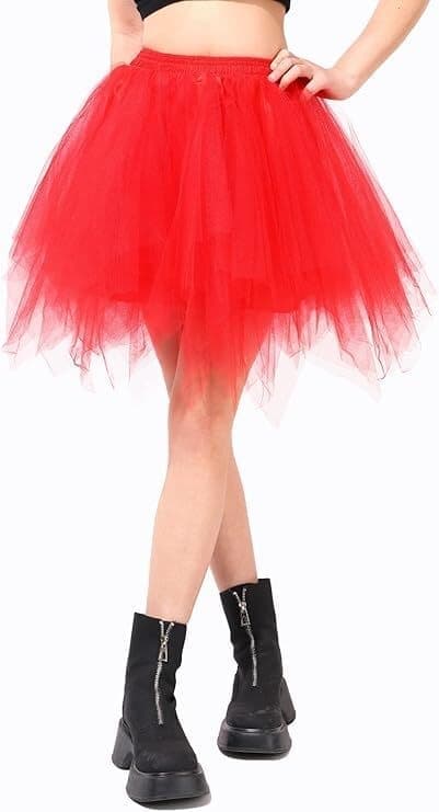 Tutu för kvinnor, karneval, balett, Halloween, maskerad, röd red