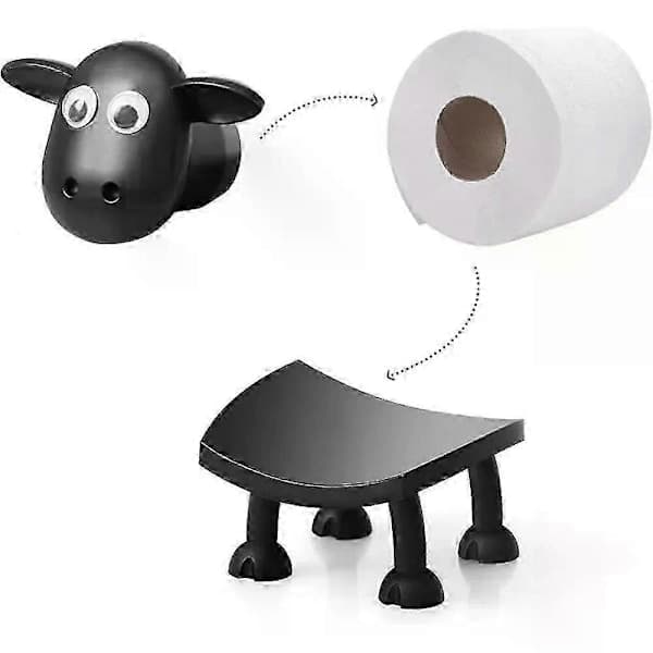 3-pak Toiletpapirholder Dyrsæt Lamdesign Badeværelsesorganisator (LGL)