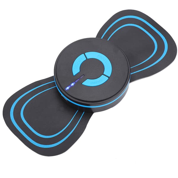 Mini EMS nackmassageplåster - Uppladdningsbar muskelstimulering - Smärtlindring. Längd: 16 cm / Bredd: 7 cm / Höjd: 3 cm