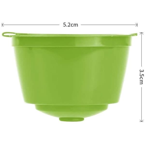 Reusable Coffee Pods - Dolce Gusto - Refillable - 3 Pieces - Green - Includes: Spoon and Brush