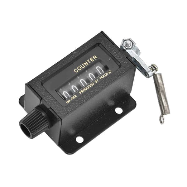Mechanical Counter, 5-Digit Counter 0-99999 Manual Mechanical Reset Manual Stroke Counter for Printing Press, Automatic Digital Counter