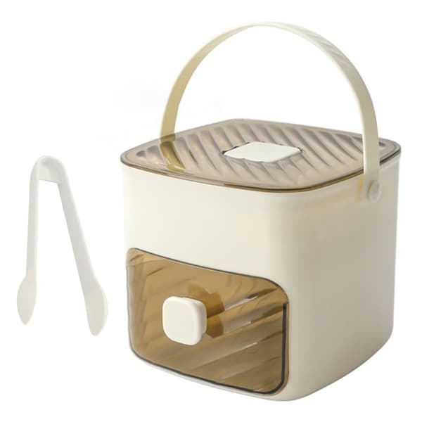 Ice Cube Machine 48 Ice Cube Molds with Tongs Large Capacity Ice Bucket for Home Kitchen