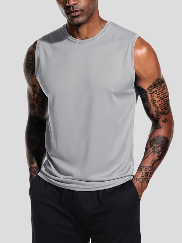 3-pack linnen för män gym, ärmlös löpning, snabbtorkande, andningsbara herrvästar, multipack