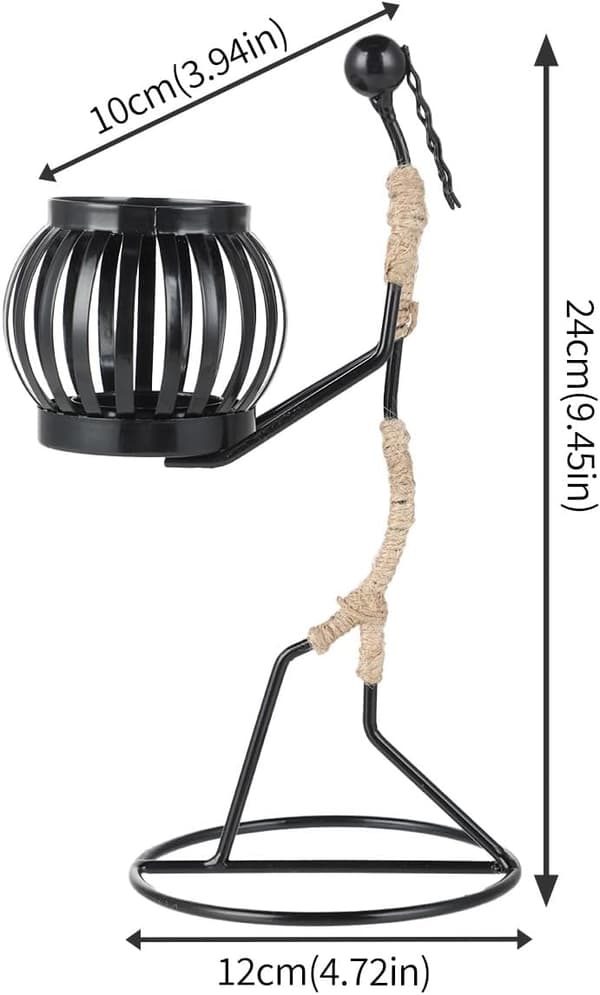 Moderne Lysestake i Metall - Minimalistisk Lysestake - Designet Lysestake - Elegant Borddekorasjon