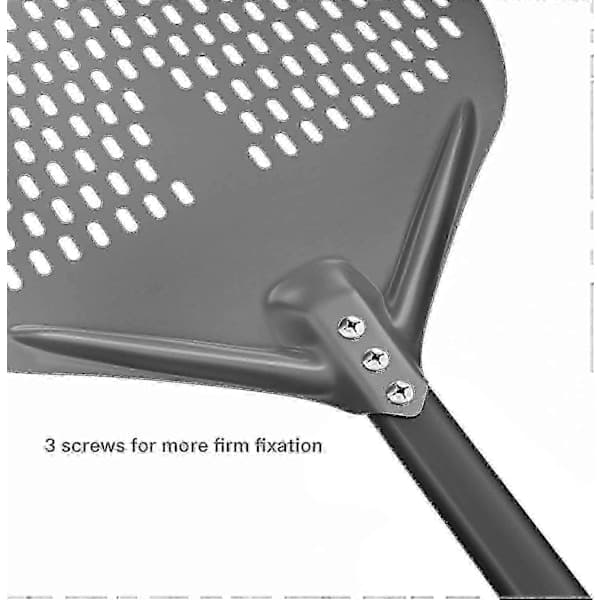 Profesjonell 88,4 cm ekstra stor svingbar perforert pizzaspade med hardanodisert aluminiumskonstruksjon
