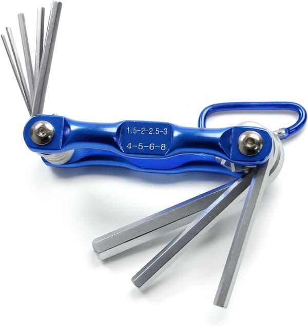 Foldable Hex Key Set 8 Hex Keys Foldable Metric Hex Key Set Hex Screw Repair Tool 1.5-8 mm