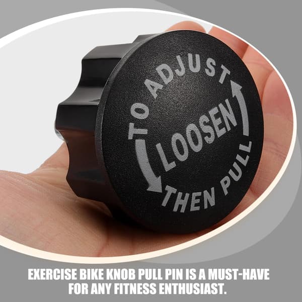 Exercise Bike Pull Pin Knob Replacement Part, Black Ball Head Screw Thread 10.0 Rod