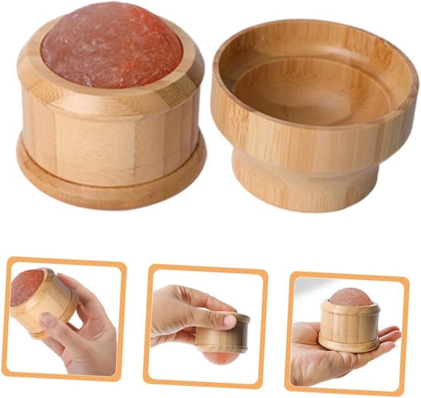 Natural Salt Ball Massager Roller Shoulder Neck Massager Handheld Muscle Relaxation Tool