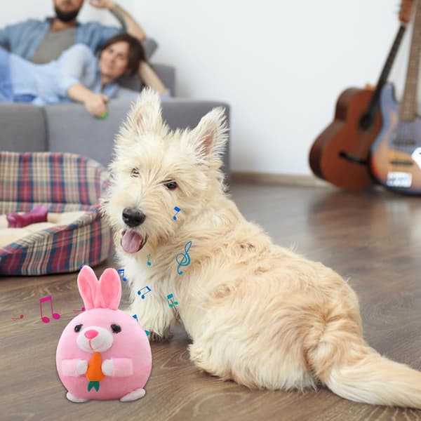 Dynamic Interactive Boring Dog Toy Rabbit Cartoon Washable Plush Dog Toy