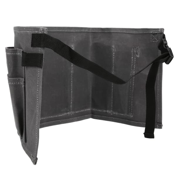 Waterproof Waxed Canvas Tool Bag with Multiple Pockets for Gardening and Woodworking