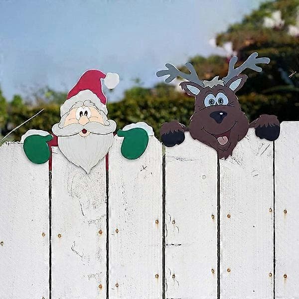 Julskyltar Jul Utomhus Santa Älg Gårdsskylt Gräsmatta Dekorationer Vinter Ornament Juldekorationer