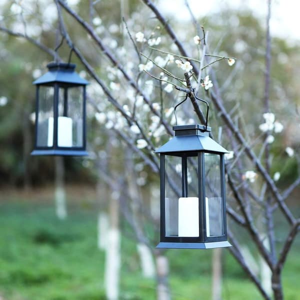Dekorativ LED-solcellelykt – Robust ABS-materiale – Opptil 8 timers lys – Retrodesign med rombisk mønster