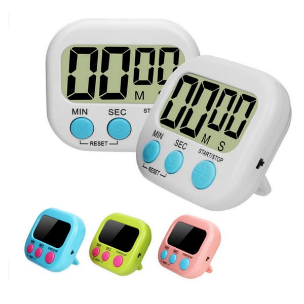 LCD Digital Køkken Madlavning Timer Nedtælling Høj Alarm, Bagning Stativ Madlavning Timer, Lille Klasseværelse Lærings Timer