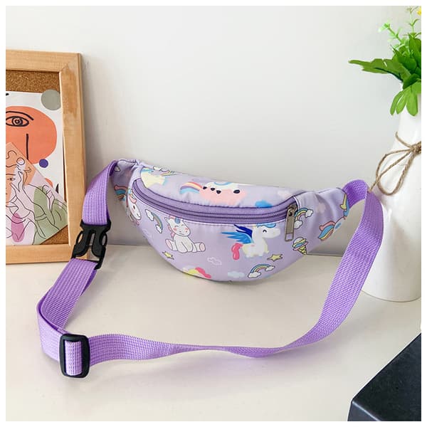 Barn Crossbody Väska, Söt Ponny - Lila