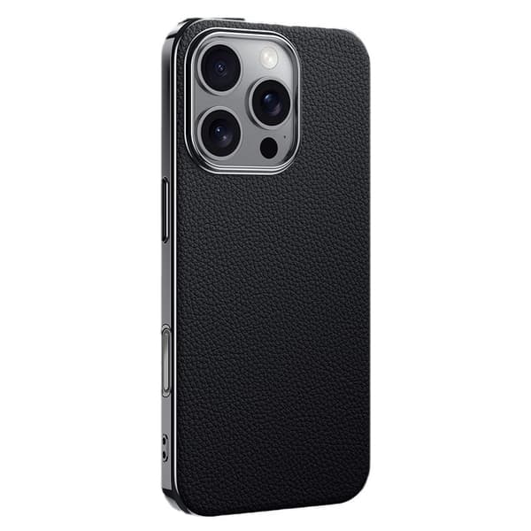 iPhone 13 Pro Max-deksel, Business Slim Classic-etui for menn, svart