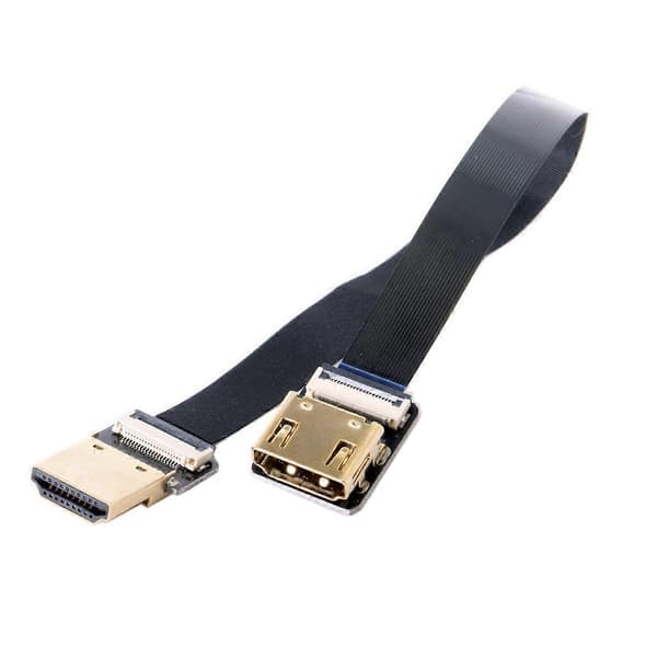 0,2M FPV Lige HDMI Type-A Han til Hun FPC Fladt Kabel til HDTV Multikopter Luftfotografering